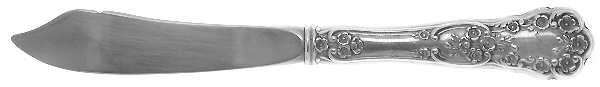 Buttercup (Sterling, Lion-Anchor-G, 1899, No Monos) Hollow Handle Master Butter Knife