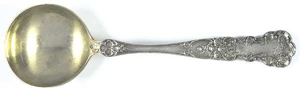 Buttercup (Sterling, Lion-Anchor-G, 1899, No Monos) Round Bowl Soup Spoon (Bouillon)