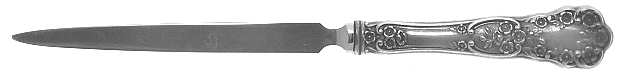 Buttercup (Sterling, Lion-Anchor-G, 1899, No Monos) Letter Opener with Stainless Blade