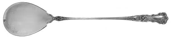Buttercup (Sterling, Lion-Anchor-G, 1899, No Monos) Large Lettuce Serving Spoon