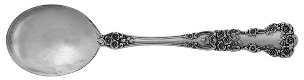 Buttercup (Sterling, Lion-Anchor-G, 1899, No Monos) Small Short Handle Chocolate Spoon