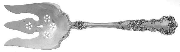 Buttercup (Sterling, Lion-Anchor-G, 1899, No Monos) Solid Salad Serving Fork