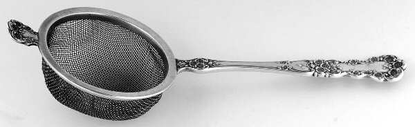Buttercup (Sterling, Lion-Anchor-G, 1899, No Monos) Solid Individual Overcup Tea Strainer