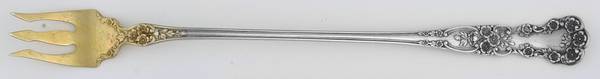 Buttercup (Sterling, Lion-Anchor-G, 1899, No Monos) Long Handle Olive Fork