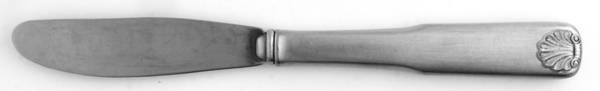 Cape Ann (Pewter) Modern Hollow Butter Spreader (Stainless)