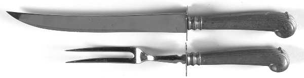 GS158 (Pewter) Large 2-Piece Roast Carving Set w/Stainless Blade