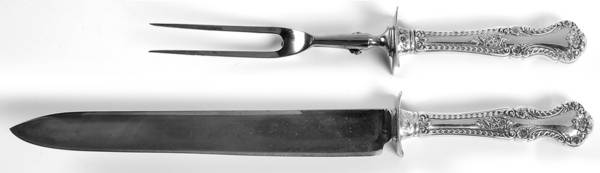 Cambridge (Sterling, 1899) Large 2-Piece Roast Carving Set w/ Stainless Blade