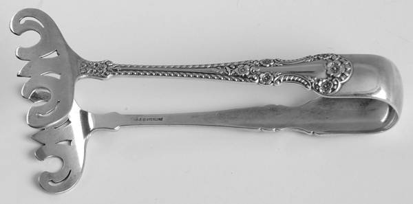 Cambridge (Sterling, 1899) Solid Individual Asparagus Tongs