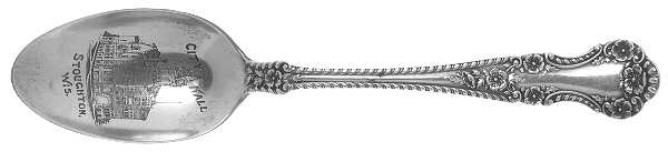 Cambridge (Sterling, 1899) Souvenir Spoon (Five O'Clock)