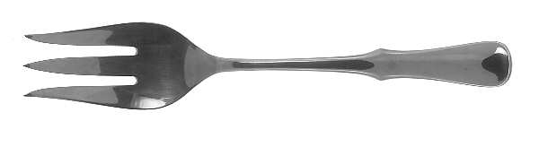Cambridge (Stainless, Glossy Finish) Medium Solid Cold Meat Serving Fork