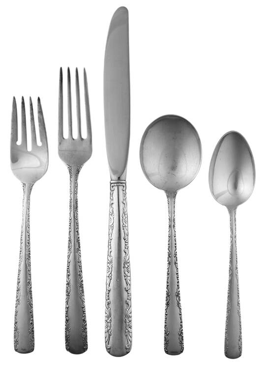 Camellia (Sterling, 1941-1942, No Monos) 40 Piece Estate Set