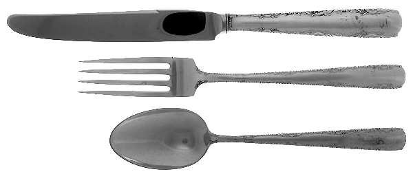 Camellia (Sterling, 1941-1942, No Monos) 3 Piece Youth Set (Knife, Fork & Spoon)