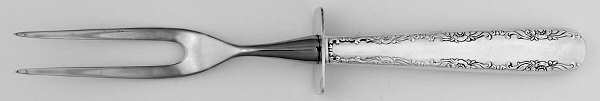 Camellia (Sterling, 1941-1942, No Monos) Large Stainless-Prong Roast Carving Fork