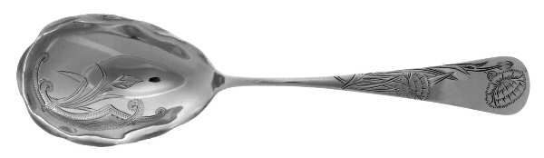 Carnation (Sterling, 1894) Sugar Shell Spoon, Bright Cut