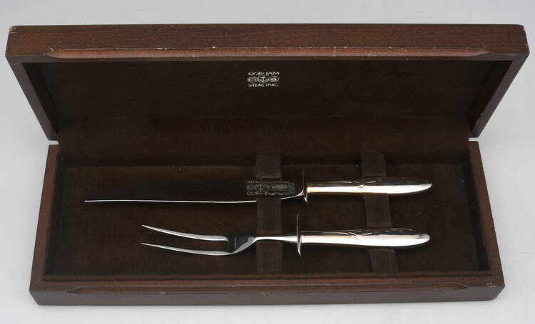 Celeste (Sterling, 1956) 2 Piece Large Carving Set,Sterling Guards w/Box
