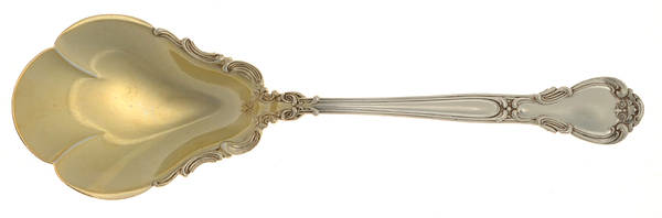 Chantilly (Sterling, 1895, Lion-Anchor-G, No Mono) Solid Salad Serving Spoon