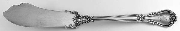 Chantilly (Sterling, 1895, Lion-Anchor-G, No Mono) Flat Handle Master Butter Knife