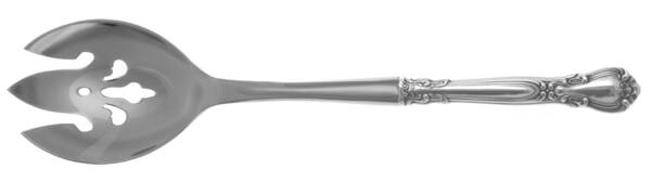 Chantilly (Sterling, 1895, Lion-Anchor-G, No Mono) Salad Serving Fork with Stainless Prongs