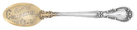 Chantilly (Sterling, 1895, Lion-Anchor-G, No Mono) Souvenir Spoon (Demitasse)