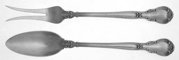 Chantilly (Sterling, 1895, Lion-Anchor-G, No Mono) Serving Solid, 2-Piece Chop Set