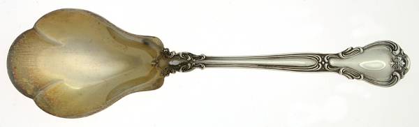 Chantilly (Sterling, 1895, Lion-Anchor-G, No Mono) Solid Salad Serving Spoon