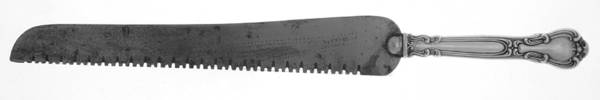 Chantilly (Sterling, 1895, Lion-Anchor-G, No Mono) Bread Knife with Silverplate Blade