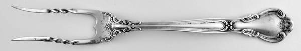 Chantilly (Sterling, 1895, Lion-Anchor-G, No Mono) Sandwich Fork