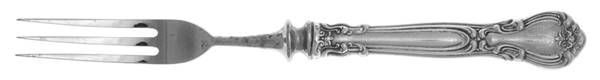 Chantilly (Sterling, 1895, Lion-Anchr-G, Monograms) Individual 3 Prong Stainless Bird Fork