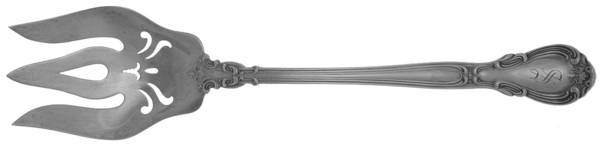 Chantilly (Sterling, 1895, Lion-Anchor-G, No Mono) Oversize Solid Salad Servng Fork