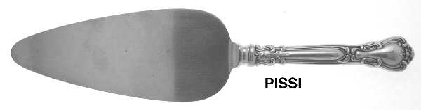 Chantilly (Sterling, 1895, Lion-Anchor-G, No Mono) Pie Server with Silverplate Blade