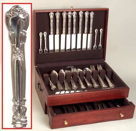 Chantilly (Sterling, 1895, Lion-Anchor-G, No Mono) 56 Piece Set