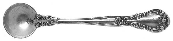 Chantilly (Sterling, 1895, Lion-Anchor-G, No Mono) Individual Salt Spoon