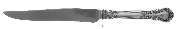 Chantilly (Sterling, 1950, "Gorham", No Monograms) Large Stainless Blade Roast Carving Knife