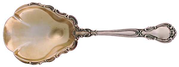 Chantilly (Sterling, 1895, Lion-Anchor-G, No Mono) Large Solid Shell Berry/Casserole Spoon
