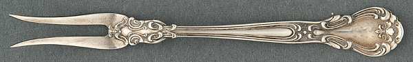 Chantilly (Sterling, 1895, Lion-Anchor-G, No Mono) Individual Hors d'Oeuvres Fork