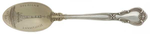 Chantilly (Sterling, 1895, Lion-Anchor-G, No Mono) Souvenir Spoon (Teaspoon)