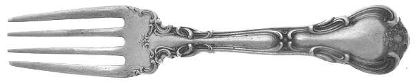 Chantilly (Sterling, 1895, Lion-Anchor-G, No Mono) Baby Fork