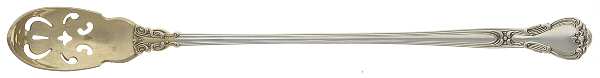 Chantilly (Sterling, 1895, Lion-Anchor-G, No Mono) Pierced Bowl Long Handle Olive Spoon