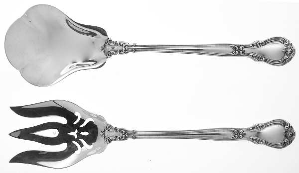 Chantilly (Sterling, 1895, Lion-Anchor-G, No Mono) Solid Oversized Serving Salad Set