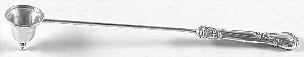 Chantilly (Sterling, 1895, Lion-Anchor-G, No Mono) Candle Snuffer with Silverplate Implement