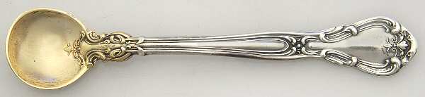 Chantilly (Sterling, 1895, Lion-Anchor-G, No Mono) Individual Salt Spoon by Gorham Silver