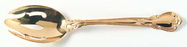 Chantilly-Gold Vermeil (Sterling, 1895) Pierced Tablespoon (Serving Spoon)