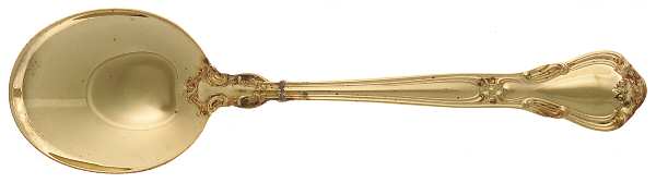 Chantilly-Gold Vermeil (Sterling, 1895) Round Bowl Soup Spoon (Cream Soup)