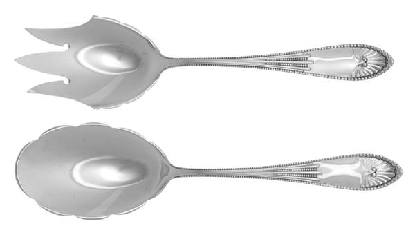 Chippendale (Sterling, 1890) (2 Pc) Solid Salad Set