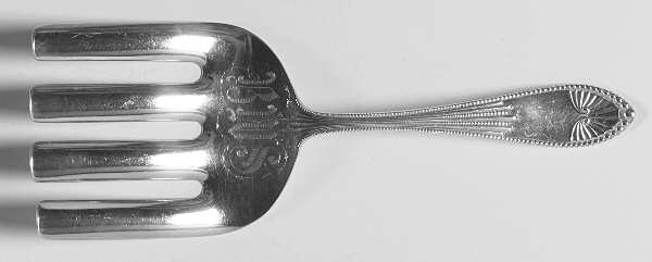 Chippendale (Sterling, 1890) 4 Prong Large Solid Serving Asparagus Fork
