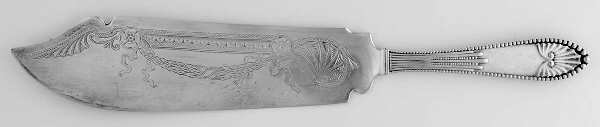 Chippendale (Sterling, 1890) Solid Bright Cut Ice Cream Slicer