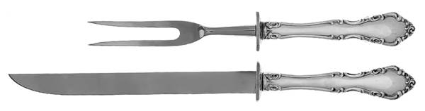 Chelsea Manor (Sterling, 1966) Small Stainless Blade 2-Piece Steak Carving Set