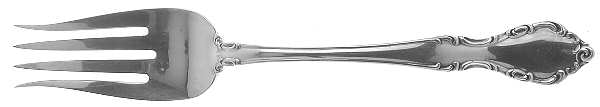 Chelsea Manor (Sterling, 1966) Medium Solid Cold Meat Serving Fork