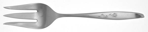 Chapel Rose (Sterling, 1963) Medium Solid Cold Meat Serving Fork