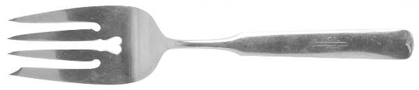 Christina (Sterling) Medium Solid Cold Meat Serving Fork